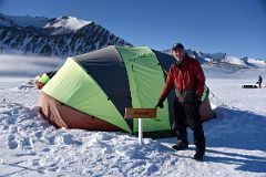 03B Jerome Ryan Outside The Double-walled Clam Tent At Union Glacier Camp Antarctica.jpg